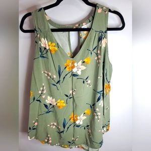 Sleeveless floral blouse